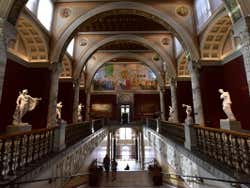 A view through the hall of the National Museum